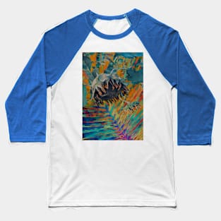 ABSTRACT SUNFLOWER COLORFUL Baseball T-Shirt